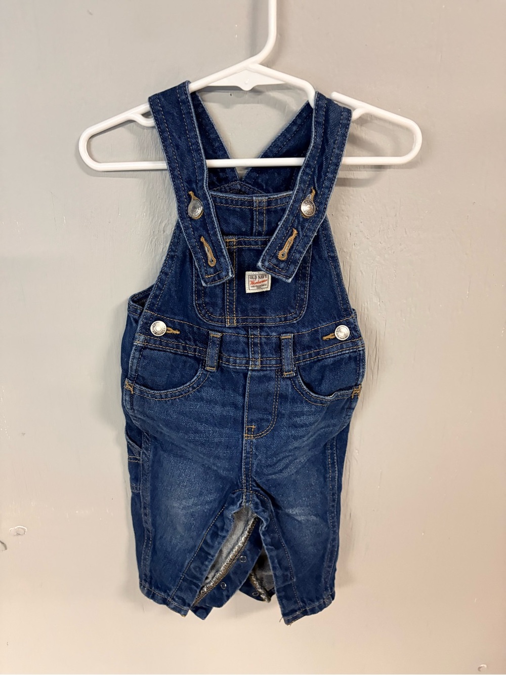 Old Navy Baby Overalls Denim Shortalls - Classic Blue